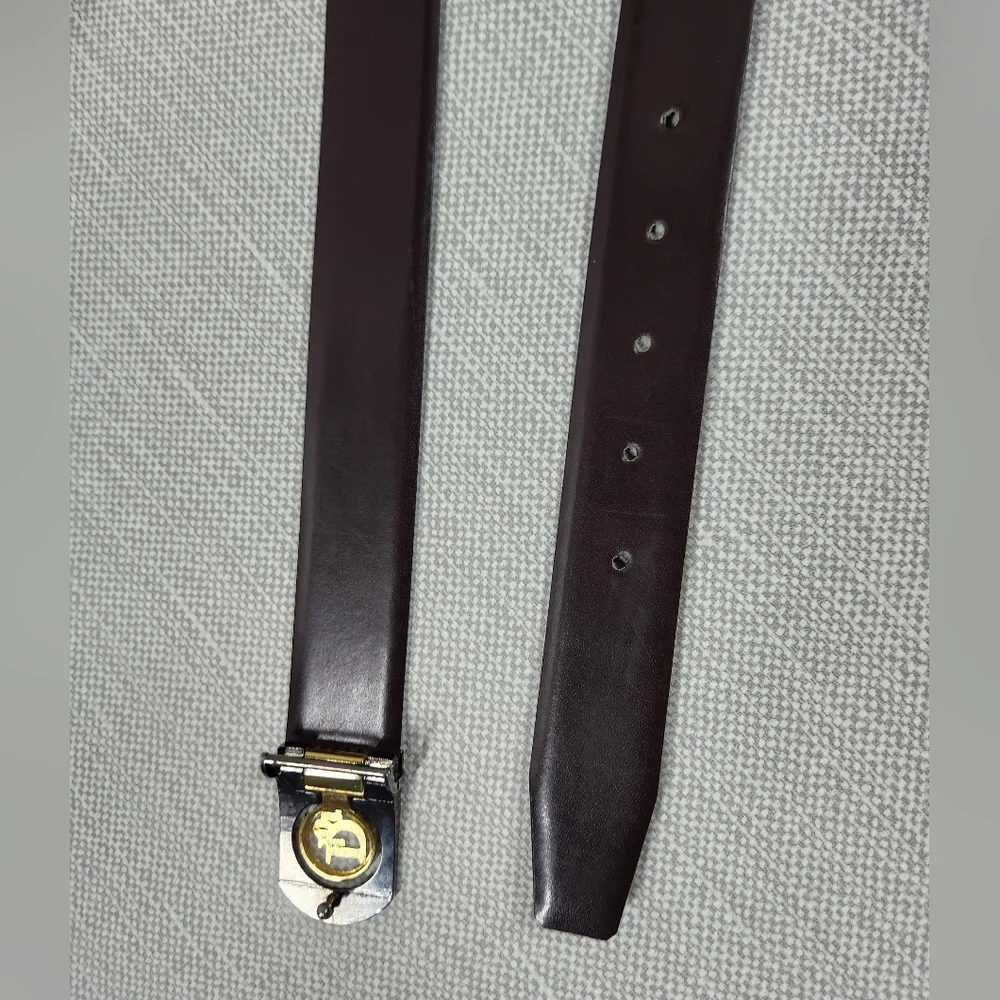 Dior Vintage Size 34 reversible leather belt black brown